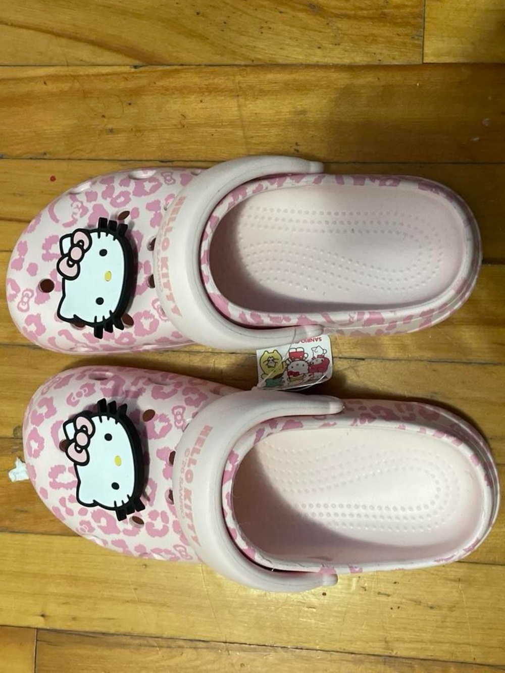 Hello Kitty Pink Leopard Print Clog Slides